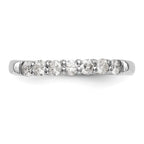 14K White Gold 7-Stone Shared Prong 3/4 carat Complete Round Diamond Band