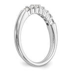 14K White Gold 7-Stone Shared Prong 3/4 carat Complete Round Diamond Band