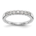 14k White Gold 3/4 carat Lab Grown Diamond VS/SI+ G+ Seven Stone Complete Fashion Band