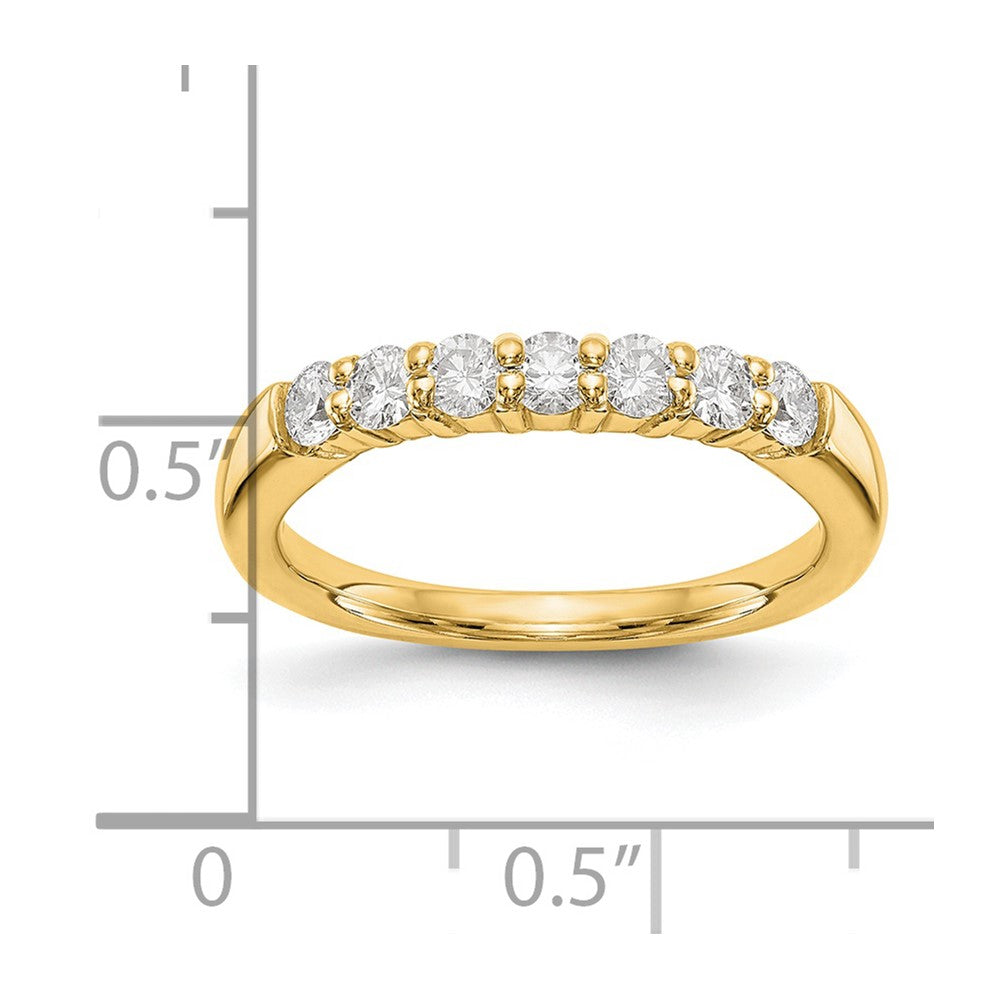 14K Yellow Gold 7-Stone Diamond Band