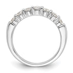 14K White Gold 7-Stone Shared Prong 1 carat Complete Round Diamond Band