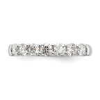 14K White Gold 7-Stone Shared Prong 1 carat Complete Round Diamond Band