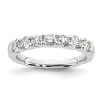 14k White Gold 1 carat Lab Grown Diamond VS/SI+ G+ Seven Stone Complete Fashion Band