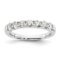 14K White Gold 7-Stone Shared Prong 1 carat Complete Round Diamond Band