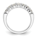 14K White Gold 7-Stone Shared Prong 1.2 carat Complete Round Diamond Band