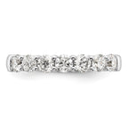 14K White Gold 7-Stone Shared Prong 1.2 carat Complete Round Diamond Band