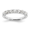 14K White Gold 7-Stone Shared Prong 1.2 carat Complete Round Diamond Band