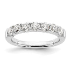 14K White Gold 7-Stone Shared Prong 1.2 carat Complete Round Diamond Band