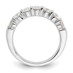 14K White Gold 7-Stone Shared Prong 1.6 carat Complete Round Diamond Band