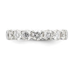 14K White Gold 7-Stone Shared Prong 1.6 carat Complete Round Diamond Band