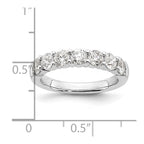 14K White Gold 7-Stone Shared Prong 1.6 carat Complete Round Diamond Band