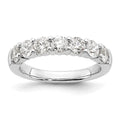14K White Gold 7-Stone Shared Prong 1.6 carat Complete Round Diamond Band