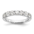 14K White Gold 7-Stone Shared Prong 1.6 carat Complete Round Diamond Band