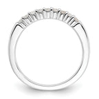 14K White Gold 9-Stone Shared Prong 1/5 carat Complete Round Diamond Band