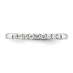 14K White Gold 9-Stone Shared Prong 1/5 carat Complete Round Diamond Band