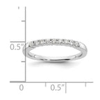 14K White Gold 9-Stone Shared Prong 1/5 carat Complete Round Diamond Band