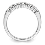 14K White Gold 9-Stone Shared Prong 1/3 carat Complete Round Diamond Band
