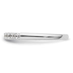14K White Gold 9-Stone Shared Prong 1/3 carat Complete Round Diamond Band