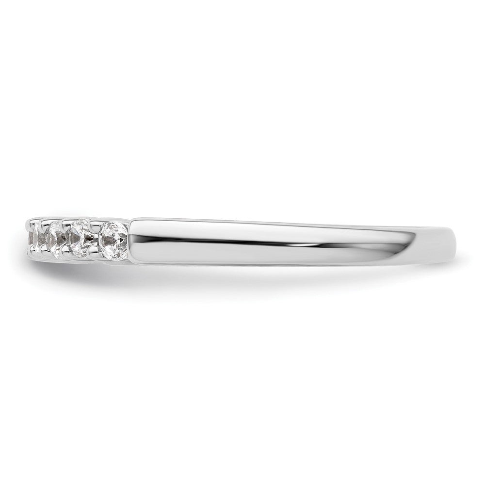 14K White Gold 9-Stone Shared Prong 1/3 carat Complete Round Diamond Band