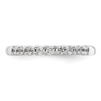 14K White Gold 9-Stone Shared Prong 1/3 carat Complete Round Diamond Band