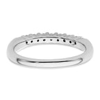 14K White Gold 9-Stone Shared Prong 1/3 carat Complete Round Diamond Band