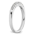 14K White Gold 9-Stone Shared Prong 1/3 carat Complete Round Diamond Band