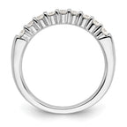 14K White Gold 9-Stone Shared Prong 1/2 carat Complete Round Diamond Band