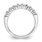 14K White Gold 9-Stone Shared Prong 3/4 carat Complete Round Diamond Band