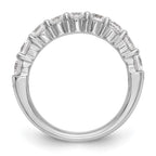 14k White Gold 1 carat Lab Grown Diamond VS/SI+ G+ Nine Stone Complete Fashion band