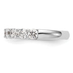 14k White Gold 1 carat Lab Grown Diamond VS/SI+ G+ Nine Stone Complete Fashion band