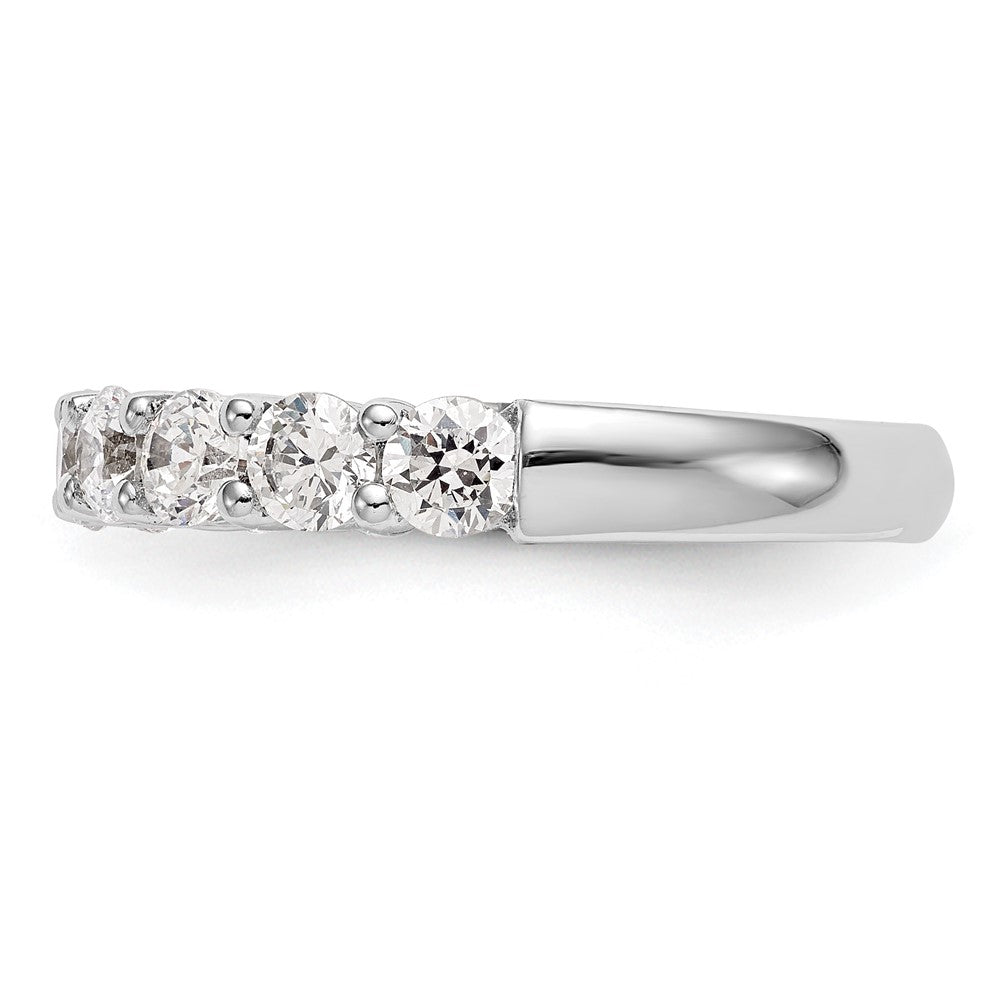 14k White Gold 1 carat Lab Grown Diamond VS/SI+ G+ Nine Stone Complete Fashion band