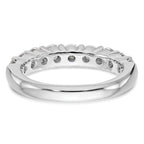 14k White Gold 1 carat Lab Grown Diamond VS/SI+ G+ Nine Stone Complete Fashion band