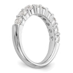 14k White Gold 1 carat Lab Grown Diamond VS/SI+ G+ Nine Stone Complete Fashion band