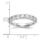 14k White Gold 1 carat Lab Grown Diamond VS/SI+ G+ Nine Stone Complete Fashion band