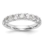 14k White Gold 1 carat Lab Grown Diamond VS/SI+ G+ Nine Stone Complete Fashion band