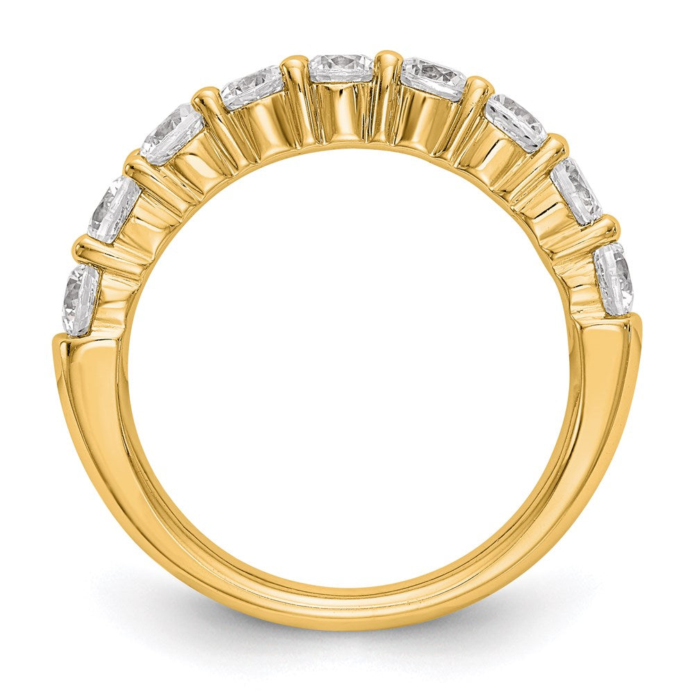 14K Yellow Gold 9-Stone Diamond Band