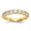 14K Yellow Gold 9-Stone Diamond Band