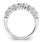 14K White Gold 9-Stone Shared Prong 1.15 carat Complete Round Diamond Band