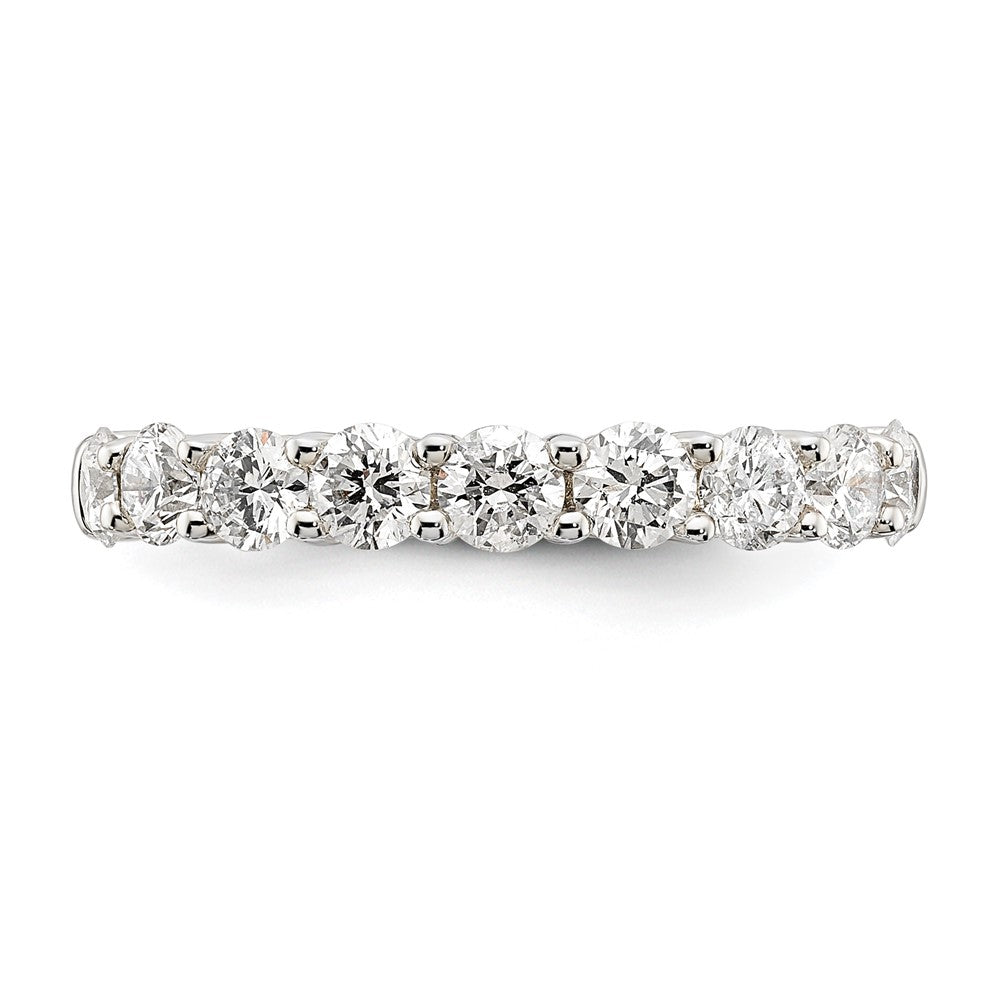 14K White Gold 9-Stone Shared Prong 1.15 carat Complete Round Diamond Band