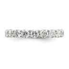 14K White Gold 9-Stone Shared Prong 1.15 carat Complete Round Diamond Band
