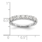 14K White Gold 9-Stone Shared Prong 1.15 carat Complete Round Diamond Band