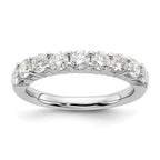 14K White Gold 9-Stone Shared Prong 1.15 carat Complete Round Diamond Band
