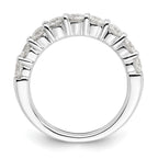 14K White Gold 9-Stone Shared Prong 1.6 carat Complete Round Diamond Band