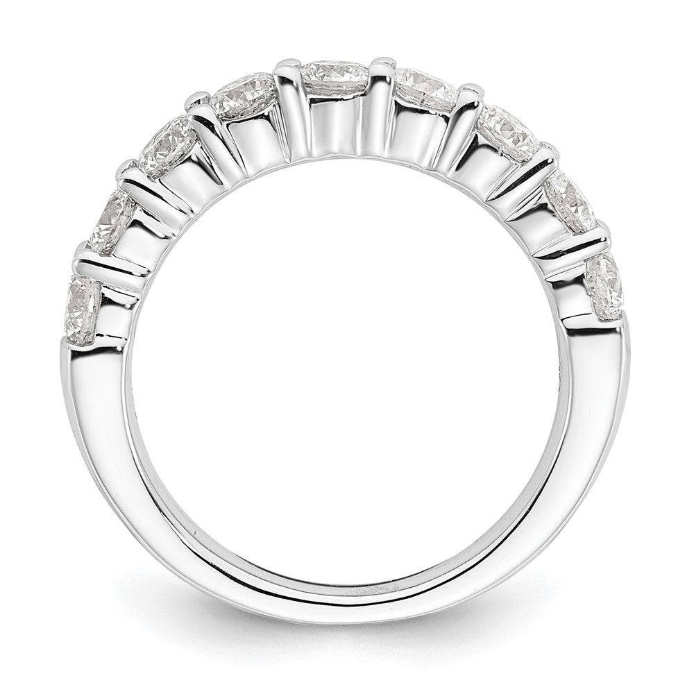 14K White Gold 9-Stone Shared Prong 1.6 carat Complete Round Diamond Band