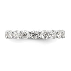 14K White Gold 9-Stone Shared Prong 1.6 carat Complete Round Diamond Band