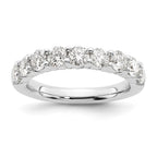 14K White Gold 9-Stone Shared Prong 1.6 carat Complete Round Diamond Band