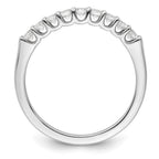 14K White Gold 9-Stone Shared Prong 1/3 carat Complete Round Diamond Band