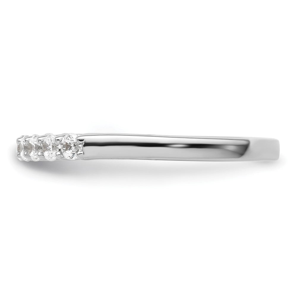 14K White Gold 9-Stone Shared Prong 1/3 carat Complete Round Diamond Band