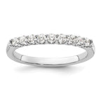 14K White Gold 9-Stone Shared Prong 1/3 carat Complete Round Diamond Band