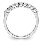 14K White Gold 9-Stone Shared Prong 1/2 carat Complete Round Diamond Band